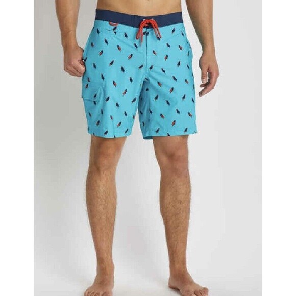 Duluth Trading Co. Other - Duluth Trading Co Mens Bull Moose DuluthFlex 9" Parrots Print Board Short Sz 38